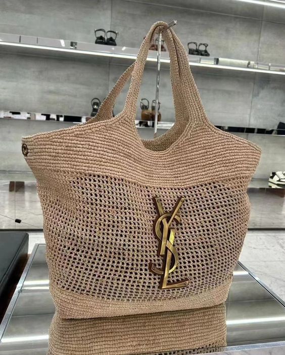 Woven Raffia Tote Bag