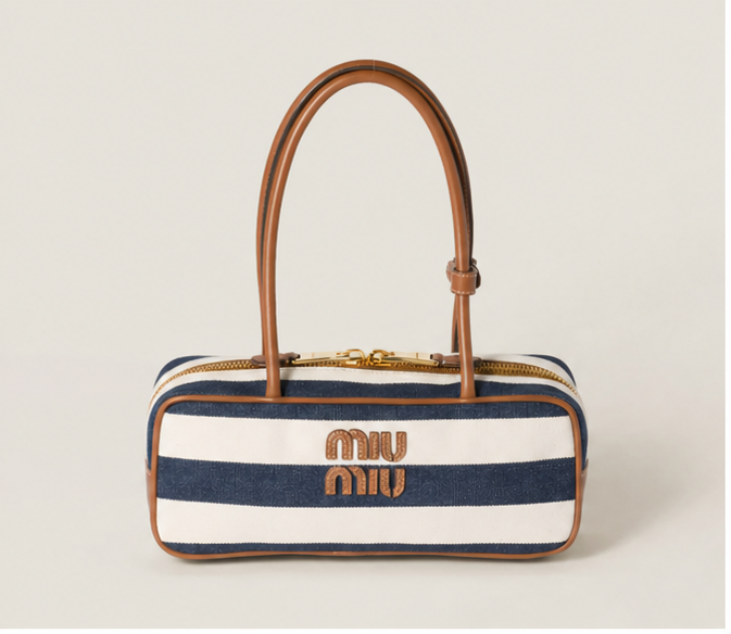 Riviera Stripe Mini Boston Bag