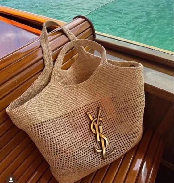 Woven Raffia Tote Bag