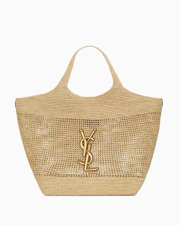 Woven Raffia Tote Bag