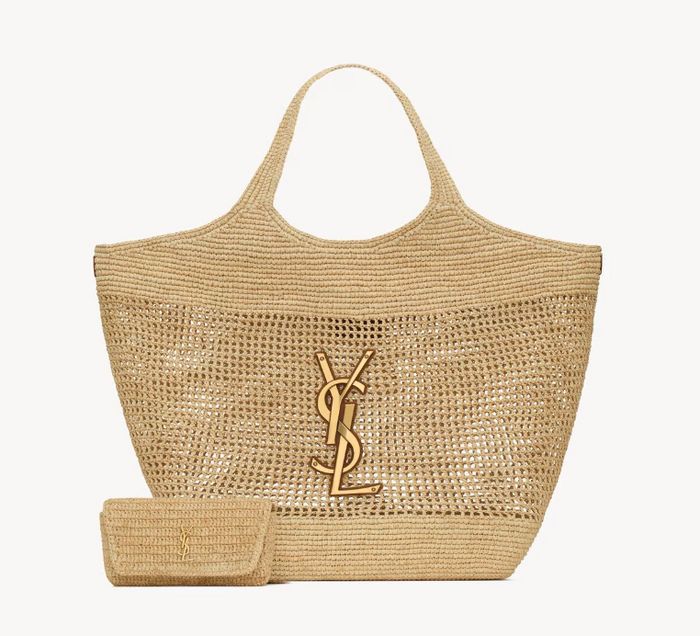 Woven Raffia Tote Bag