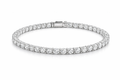 Elegant Tennis Bracelet – White Gold Simulated Diamonds